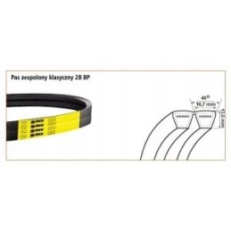 V formos diržas 2b bp 5250 bizon