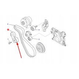 La504315785 variklio diržo įtempiklis