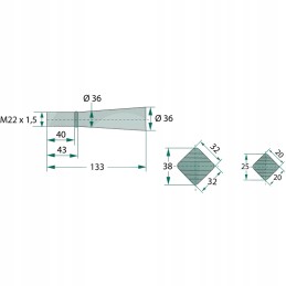 34 mm blueline priekinis krautuvas