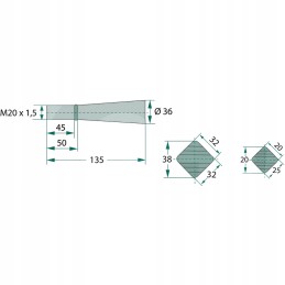 32 mm blueline priekinis krautuvas