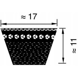 V formos diržas bx51 17x1338 ld fgp420604