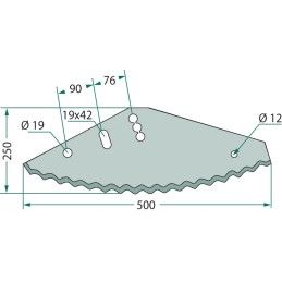 Mayer 1050622 universalus pašarų vagono peilis