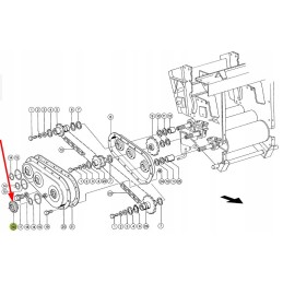 980545 0 guolio žiedas viršutinio ritinėlio pavarai