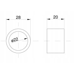 Krūmapjovės krumpliaračio šakės įvorė 22x 28x 20 claas