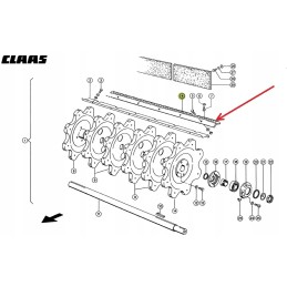 174766 00 dešinioji kaištis 2 vnt. l 1400 mm