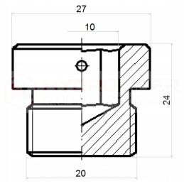 B m20x1 5 kamštis su ed hidroliderio sandarikliu