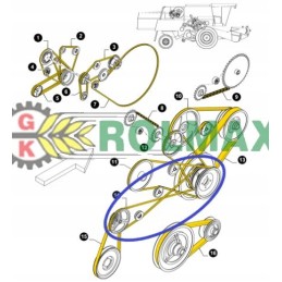 Snapper diržas 84817625 new holland case cnh
