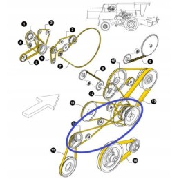 Snapper diržas 84817625 new holland case cnh