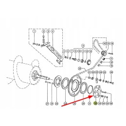 626000 1 išorinis būgno pavaros stebulė