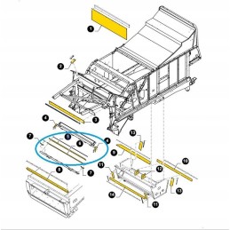 Brezentas new Holland cx csx tc dėklas cnh 89813902