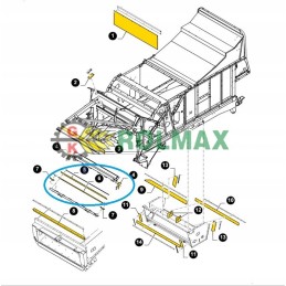 Brezentas new Holland cx csx tc dėklas cnh 89813902