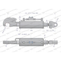 Hidraulinė centrinė jungtis, 3 kat., fi32, moto