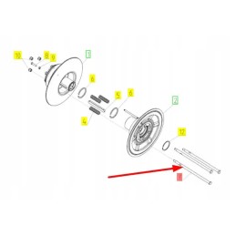 100222496 skriemulio variatoriaus varžtas m16