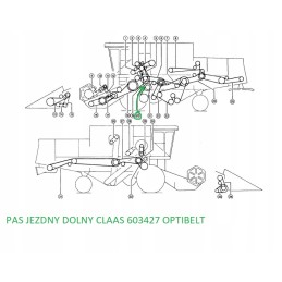 Claas 603427 optibelt viršutinis jungiamasis diržas