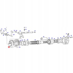 Pavarų dėžės ratas Fendt Farmer 300 PTO 30z 178100222120
