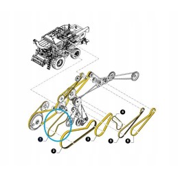 New Holland CX 84045256 22x2650 cnh deflektoriaus diržas