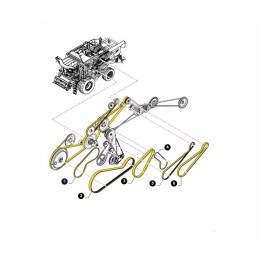 New Holland CX 84045256 22x2650 cnh deflektoriaus diržas