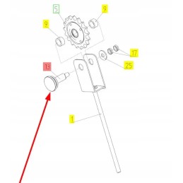 101624049 įtempiklio žvaigždutės kaištis