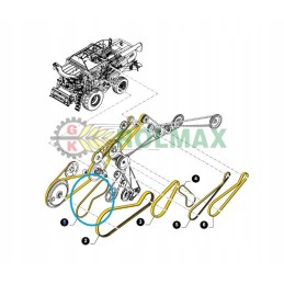 New Holland CX 84045256 22x2650 deflektorinis diržas