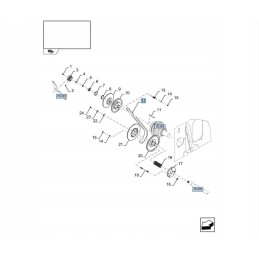 Lango variatoriaus diržas New Holland CX Case 84073979