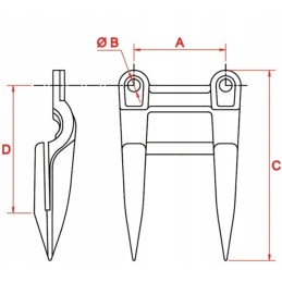 Dvigubas durtuvas 6 New Holland 80379720