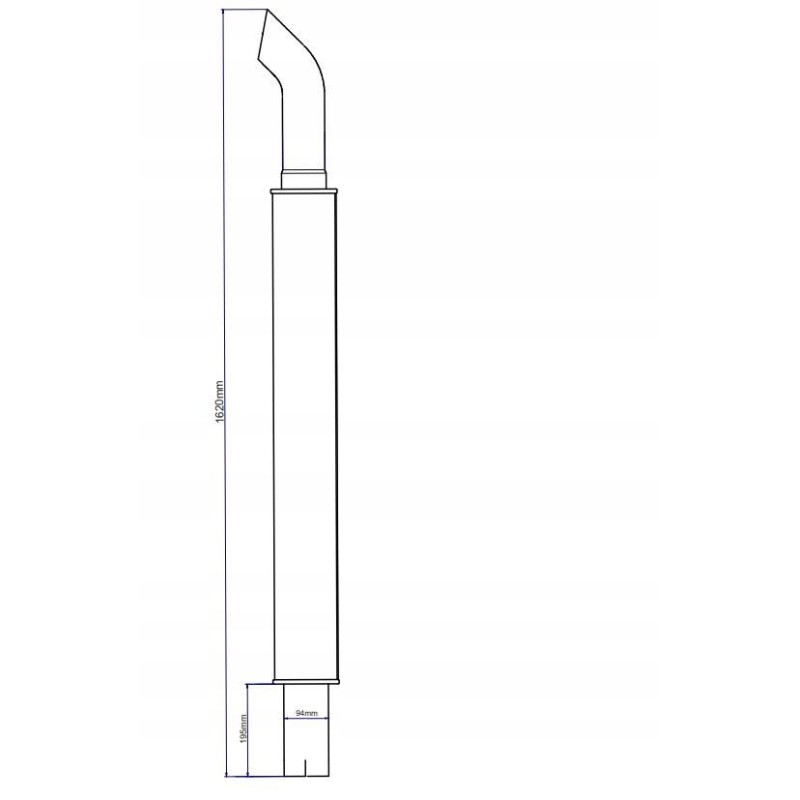 Vertikalus duslintuvo išmetimo vamzdis Renault Claas Motog