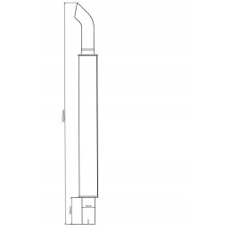 Vertikalus duslintuvo išmetimo vamzdis Renault Claas Motog