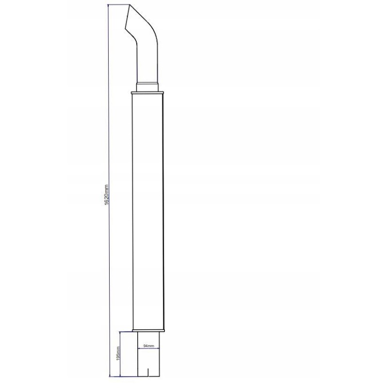 Vertikalus duslintuvo išmetimo vamzdis Renault Claas Motog