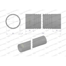 Oro filtro kabelis fi 80 iš 056 Bizon Warynsk