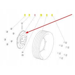 100477400 konvejerio skriemulio flanšas