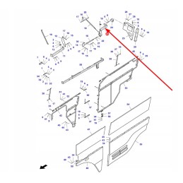 6264405m91 šoninio dangčio rėmo elementas