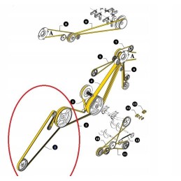 Nuožulni konvejerio juosta new Holland 84971217 cnh