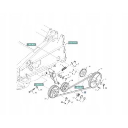 Krūmapjovės pavaros diržas, naujo tipo, New Holland Case 84058255