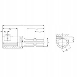 Kardaninio veleno reduktorius su vidiniu kaiščiu 1 3 8 iš 6