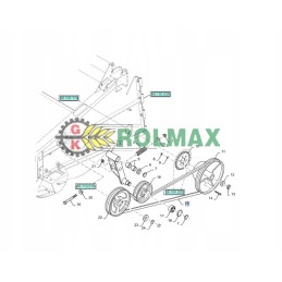 Krūmapjovės pavaros diržas, naujo tipo, New Holland Case 84058255