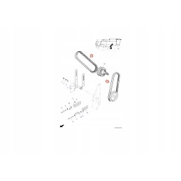 Variatoriaus trapecinis diržas la340435150 massey fendt