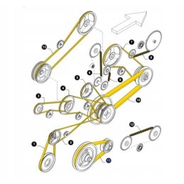 New Holland TX Case 84023277 cnh galios juosta