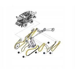 New Holland 84061293 cnh išleidimo vamzdžio diržas