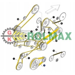 New Holland TX Case 84023277 Pririšamas diržas