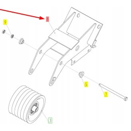 100515469 kūlimo tuščiosios eigos ritinėlio laikiklis
