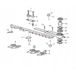 LH galvutės durtuvas prie New Holland Case dalgio galvutės