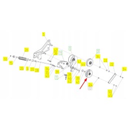 100463806 įtempiklio skriemulys