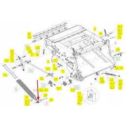 100509071 pasvirusi konvejerio spyruoklinė svirtis