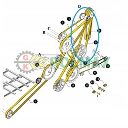 Eigos diržas new Holland tc 80356024 80230077 cnh
