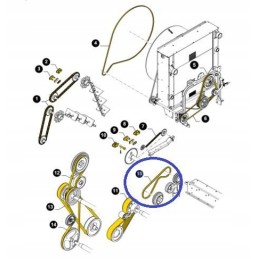 Pavarų dėžės diržas 87739437 new holland cnh