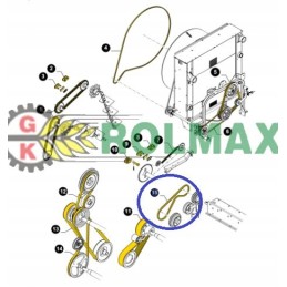 Pavarų dėžės diržas 87739437 new holland cnh
