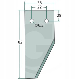 Pjovimo juostos peilis, skirtas Agco Dronningbo