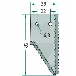 Pjovimo juostos peilis, skirtas Agco Dronningbo