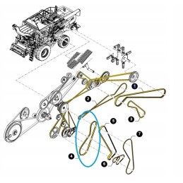 New Holland CX 84432785 cnh grūdų keptuvės diržas