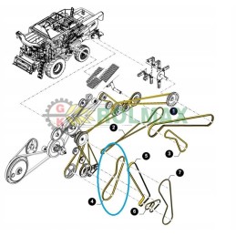 New Holland CX 84432785 grūdų keptuvės diržas